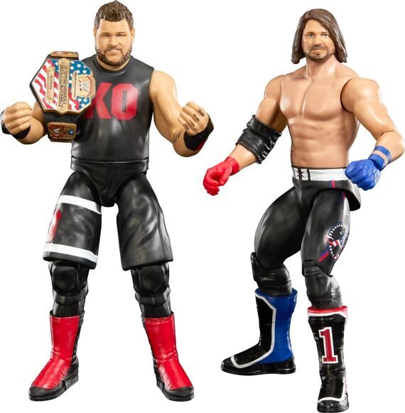 Фигурки Кевин Оуэнс (Kevin Owens) и Эй Джей Стайлз (AJ Styles) серия # 15 - рестлеры Wrestling WWE, Mattel