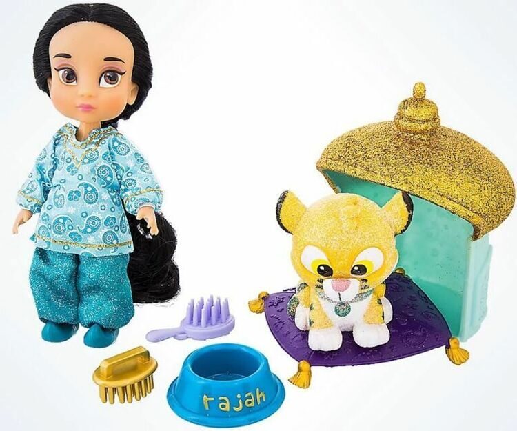 Игровой набор Кукла малышка Жасмин (Jasmin) в чемоданчике с игрушками - Алладин (Alladin), Disney Animators' Collection