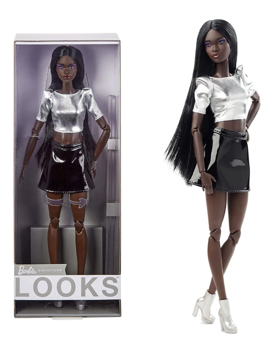Кукла Барби Лукс Высокая темнокожая с длинными волосами #10 - Barbie Looks, Mattel Кукла Барби Лукс Высокая темнокожая с длинными волосами #10 - Barbie Looks, Mattel