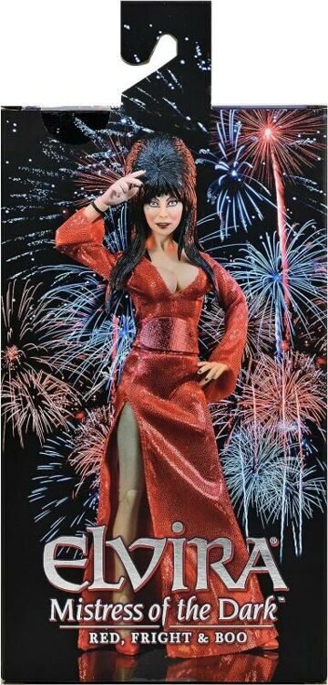 Активная фигурка Эльвира (Elvira) в красном платье - Повелительница Тьмы, Neca