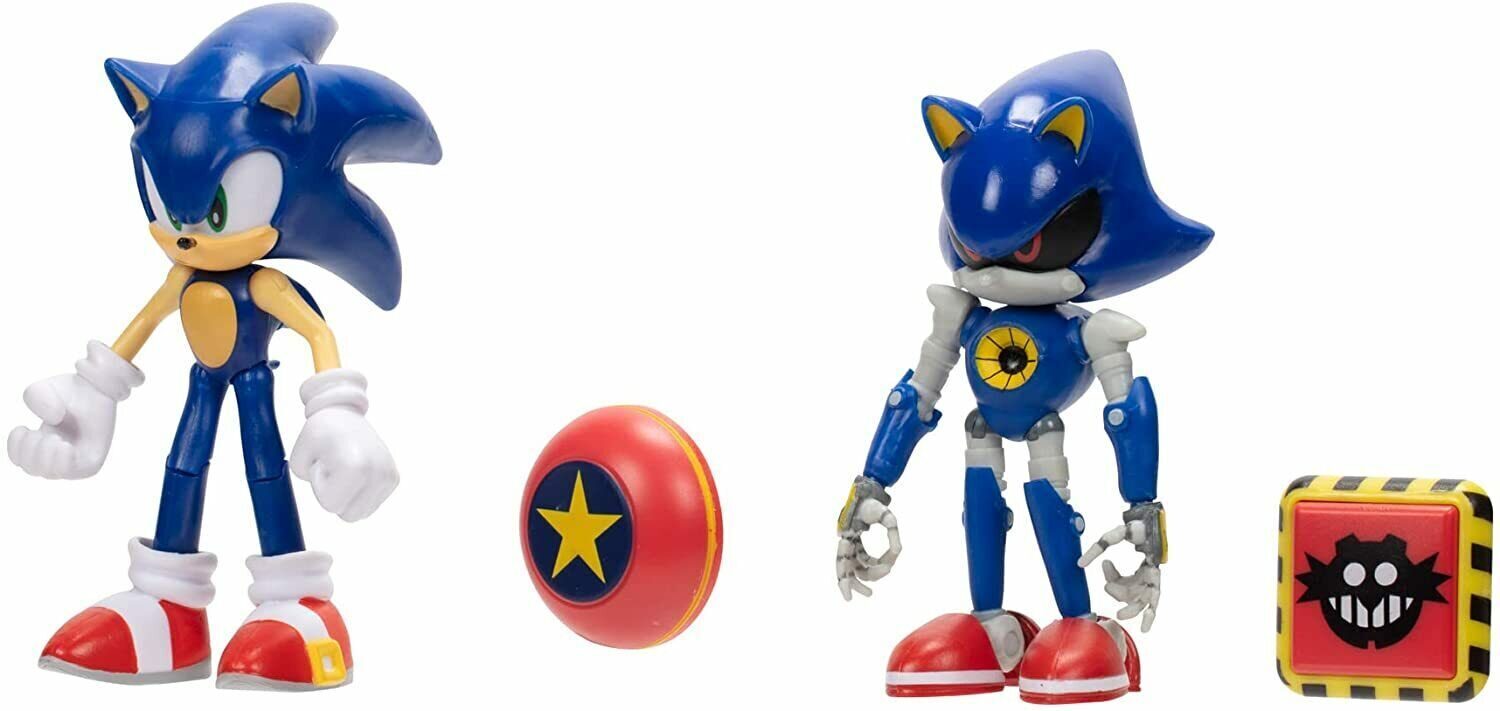 Набор фигурок Металлический Соник и Классический Соник - Sonic The  Hedgehog, Jakks Pacific