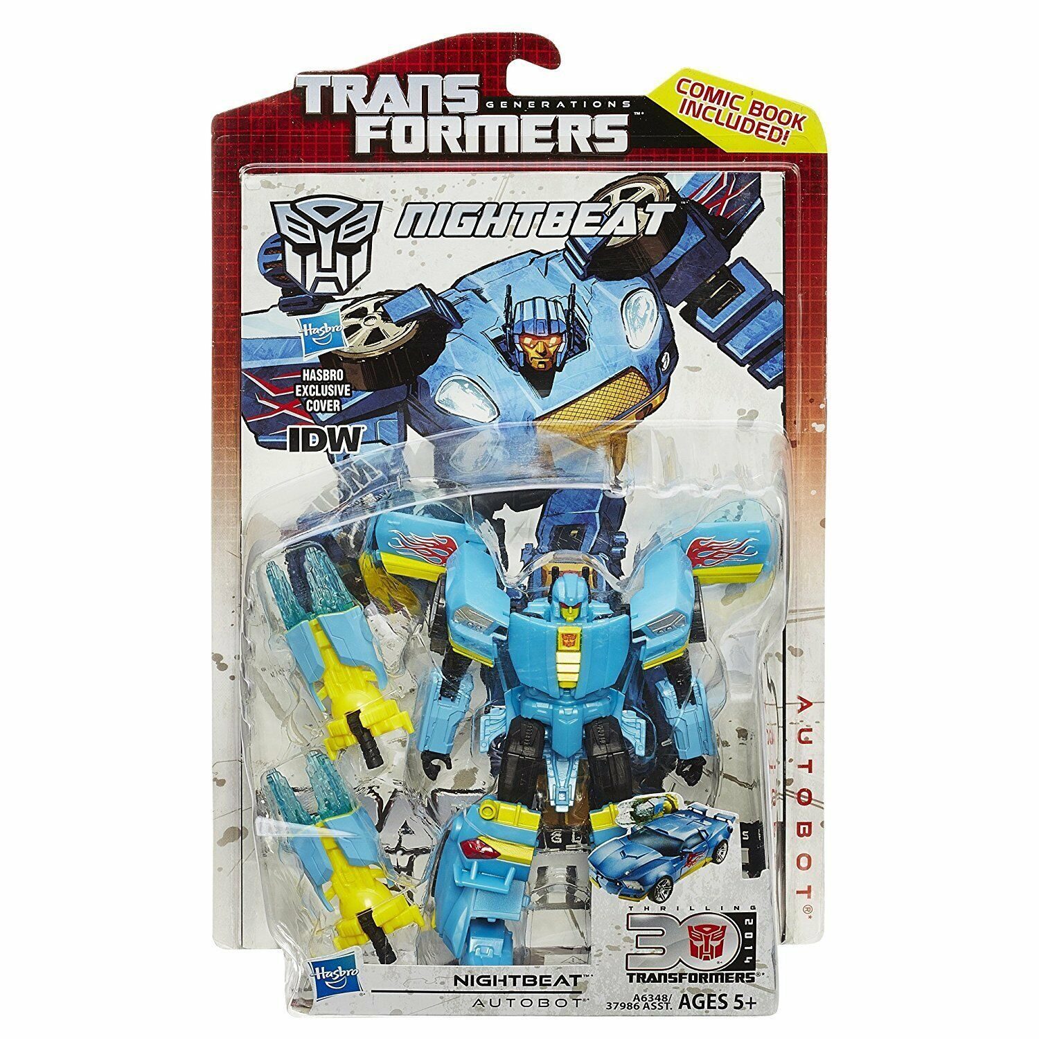 Робот - трансформер Найтбит с Комиксом (Nightbeat) - Поколение  Трансформеров, Hasbro - купить в Москве с доставкой по России